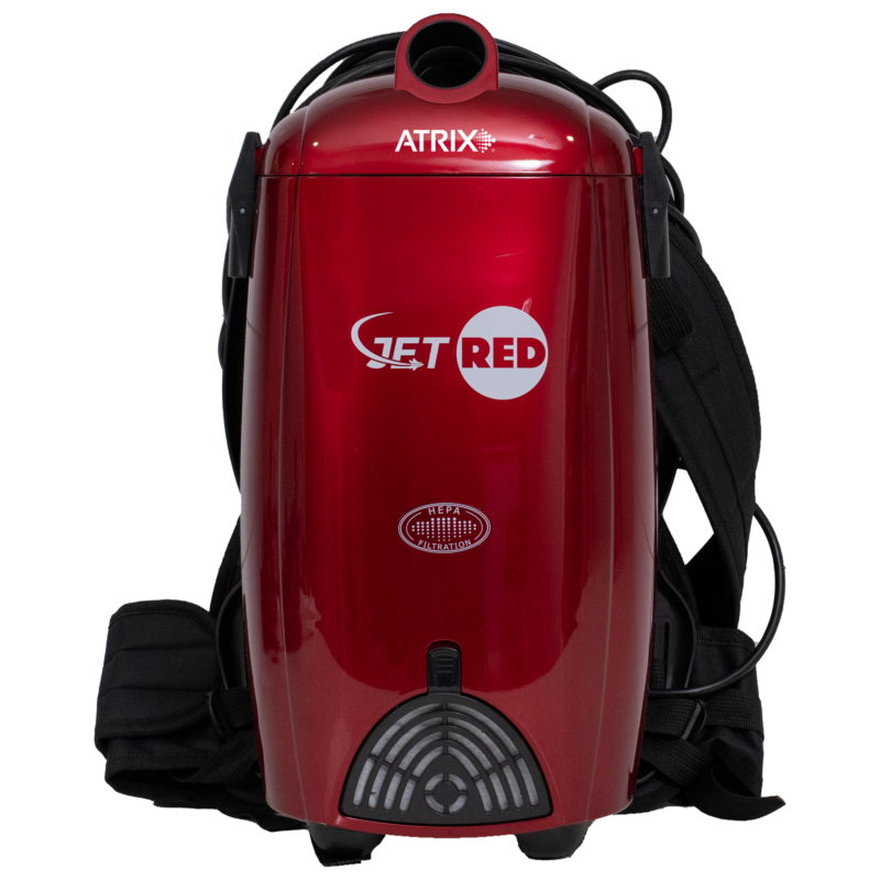 Jet Red HEPA Backpack Vacuum Atrix